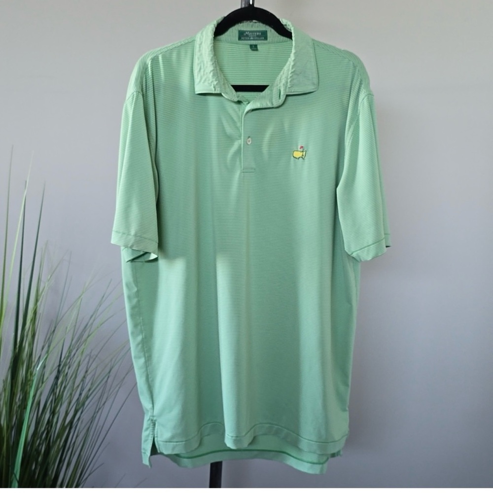 Peter Millar Masters Golf Polo - Large - Green/White